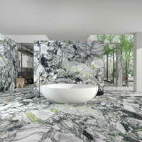Dalle de granit artificiel gris moderne de grande taille 1600x3200MM pour sol/mur intérieur, effet jadéite froide, grand format pour mur de douche et plan de travail