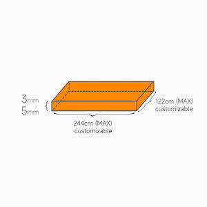 Feuille acrylique orange semi transparente de 3mm/de 5mm, matière première acrylique, acrylique à haute transparence, adaptée aux besoins du client - Product Image 6