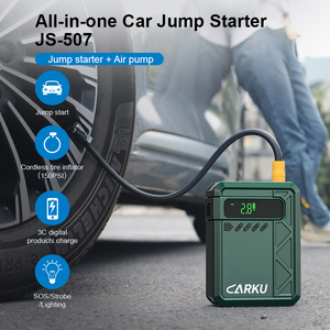 <span class=keywords><strong>Démarreur</strong></span> de voiture portable avec compresseur d'air, <span class=keywords><strong>démarreur</strong></span> de secours 1500A avec pompe à air 150psi, gonfleur de pneus - Product Image 2
