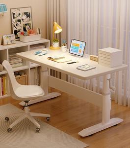 Mesa de aprendizaje de madera maciza para estudiantes de primaria y <span class=keywords><strong>secundaria</strong></span>, escritorio de dormitorio infantil que se puede levantar, mesas escritas a mano - Product Image 1