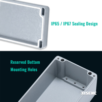 Boîtier étanche en aluminium moulé sous pression 265*185*130mm pour extérieur, boîtier de jonction électrique et de câbles, indice de protection IP66