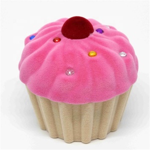 Bán Buôn Hình Dạng Bánh Làm Cho Một Cầu Hôn Vòng Cổ Trang Sức Nhung Hộp Nhẫn - Product Image 3