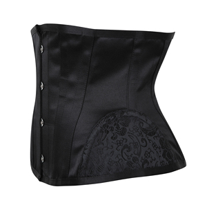Negro de algodón doble acero deshuesado la cintura de las mujeres desgaste forma corsé proveedor y fabricante - Product Image 2