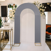 Décor de mariage, toile de fond personnalisée, élégante, moderne, une seule pièce, en forme de U, double face, arche ouverte, housses de toile de fond pour la décoration de mariage