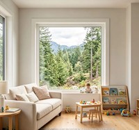 Fenêtres fixes en PVC résistantes aux ouragans, fenêtres de maison modernes en PVC à double vitrage pour appartements, utilisation extérieure