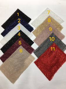 Luminic Green Sequin <strong>Fabric</strong> Gala Dinner Fashion Dress Sequins Mesh <strong>Lace</strong> <strong>Fabric</strong> <strong>Heavy</strong> Green Sequins <strong>Lace</strong> Latest - Product Image 5