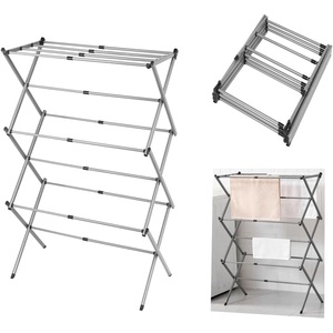 3 Tier Clothes Airer 7.5m <strong>Drying</strong> <strong>Rack</strong> Extendable Compact <strong>Laundry</strong> Indoor Outdoor - Product Image 6