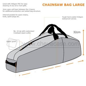 BSCI Factory Padded Canvas Large <b>Chainsaw</b> Cover Chain Tool Bag Custom <b>Chainsaw</b> Bag - Product Image 4