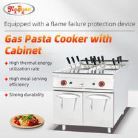 Équipement de cuisine commerciale Cuisinière à pâtes à gaz à haute efficacité avec armoire pour le service de repas