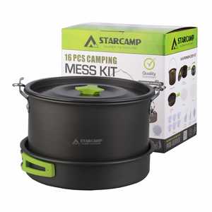 STARCAMP Açık Hava Kampı Metal Tencere Seti <1L Kapasiteli Sofra Takımı ve Tencere Ekipmanları HX-CK08 - Product Image 4