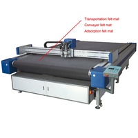 Nouvelle machine de découpe CNC à couteau oscillant avec tapis en feutre d'adsorption pour convoyeur de transport