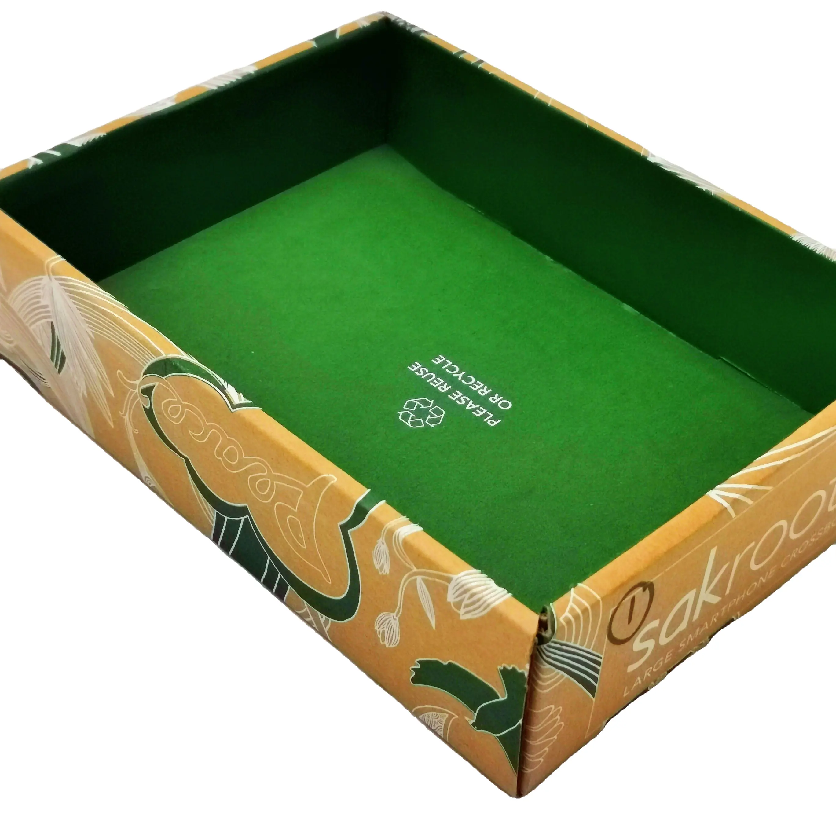Étagère prêt plateau emballage pliant ondulé Kraft carton carton papier présentoir pour aliments bonbons cosmétiques magasin de détail