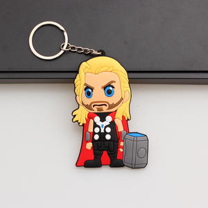 Llaveros Antipérdida con Diseño de Dibujos Animados de Marvel, Spider-Man, Thor, <span class=keywords><strong>Hulk</strong></span>, Llavero de Doble Cara, Colgante para Llaves de Coche, Llavero de Goma, Regalos para Niños - Product Image 2
