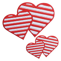 Valentijnsdag hart pailletten borduurwerk patch strijk-op applicatie patch voor kleding jas tas DIY decoratie