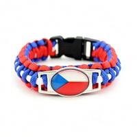 Bracelet en paracorde personnalisé avec le drapeau national de la Croatie, bracelet de survie tissé à la main pour les matchs de football et souvenir national