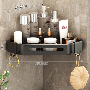أرفف حمام معدنية الأكثر مبيعًا لعام 2023، رفوف زاوية للحمام مثبتة على الحائط، رف زاوية للدش من سبائك الألومنيوم - Product Image 6