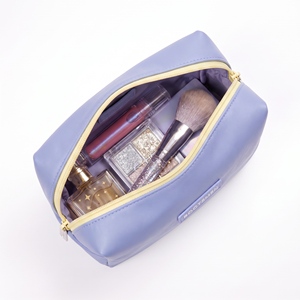 Sac cosmétique en cuir PU résistant à l'eau BSCI avec fermeture éclair, couleur et taille personnalisables, pour organiser le maquillage, utilisation quotidienne en voyage - Product Image 5