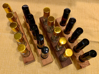 Support de bouteille de rouleau d'huile essentielle en bois-Base universelle de support de stockage de bouteille à bille de 10ml pour les huiles d'aromathérapie
