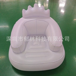 โซฟาเป่าลมสำหรับเด็ก ดีไซน์หูกระต่าย พนักพิงรูปมงกุฎ ผลิตจาก PVC นุ่ม สำหรับเด็กอายุ 2 ปีขึ้นไป - Product Image 3