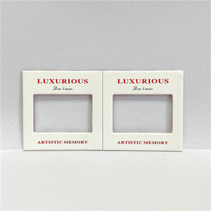 Support de feuille de carton <span class=keywords><strong>blanc</strong></span> double couche 10*5cm avec film transparent à motif décoratif pour la maison <span class=keywords><strong>et</strong></span> logo personnalisé - Product Image 3