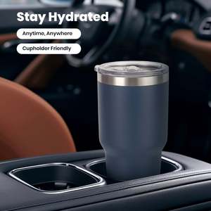 Gobelet isotherme en acier inoxydable avec revêtement en poudre, logo personnalisé, 20 oz, pour l'extérieur, tasse de voyage isolée de 30 oz avec couvercle, gobelet à café de voyage de 20 oz - Product Image 6