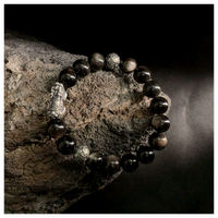 Bracelet en obsidienne fait main à la mode, motif queue de renard, porte-bonheur avec pièces de monnaie chinoises anciennes traditionnelles, unisexe