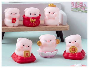 3D Nhựa Đồ Chơi Chúc May Mắn Lợn Bất Ngờ Mù Túi Hình Tự Làm Phim Hoạt Hình Bức Tượng Nhỏ Thu Năm Mới Giáng Sinh Trang Trí Vườn - Product Image 4