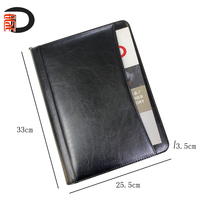 Carpeta de cuero a4 personalizada, carpeta de archivos con cubierta dura de cartón, cremallera completa, a prueba de fuego, portafolio a3 a2