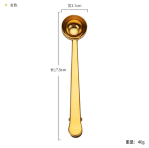 DFC0330 Coffee <b>Measuring</b> <b>Spoon</b> with Alligator Clip for Coffee Bag 304 Stainless Steel Long Handle <b>Measuring</b> Scoop for Tea - Product Image 2
