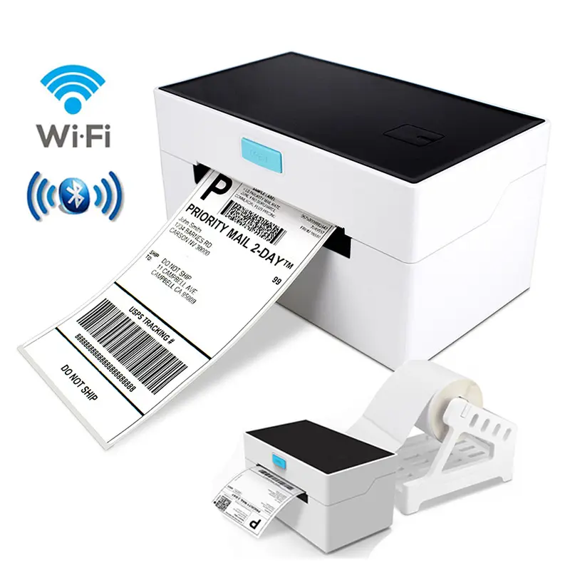 100X150 4 inci Waybill Bluetooth Wifi Barcode Amazon logistik Label termal 4X6 pengiriman Label Printer untuk pengiriman