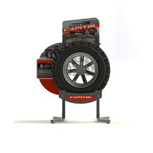 Tùy chỉnh tầng thường vụ kim loại xe bánh xe rim Kệ 2 tầng hiển thị lốp đứng cho cửa hàng ô tô - Product Image 5