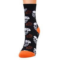 Vente en gros Chaussettes à motifs de citrouille d'horreur Crâne Fantôme Chaussettes pour femmes Nouveauté Drôle Chaussettes d'équipage en coton Halloween