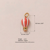 Breloque Manna pour la fabrication de bijoux pour enfants, à thème parc pour enfants, représentant Grande Roue, Carrousel, Montgolfière, adorable et mignonne, peinte