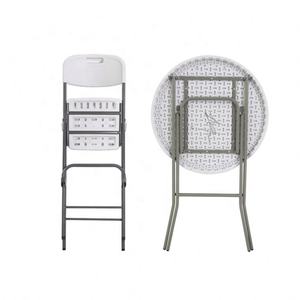 Tavolo pieghevole rotondo Casual all'aperto di alta qualità tavolo <span class=keywords><strong>da</strong></span> <span class=keywords><strong>giardino</strong></span> bianco alto - Product Image 4