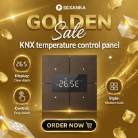 Système d'automatisation de bâtiment intelligent KNX EIB Smart Life en aluminium, 4 interrupteurs muraux tactiles Wi-Fi avec contrôle de la température