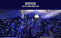Rideau lumineux LED en coton de haute qualité, effet cyclorama étoilé, avec contrôle, pour décoration de bar, boîte de nuit, mariage, fête, bleu