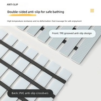 Tapis de bain sécurisé pour salle de bain, sauna, spa, utilisation intérieure/extérieure, antidérapant, massant, solide, écologique, protection pour la douche