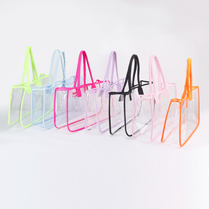 Keymay Fast Ship Nude Pool Transparent Tote pour le stockage des bains de mer Natation Grande capacité Logo personnalisé Sac de plage en plastique - Product Image 3