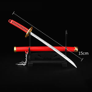 15cm Roronoa Zoro épée lame porte-clés OP Anime une pièce Zoro Yomato Sanda Kitetsu arme <span class=keywords><strong>Katana</strong></span> 1:12 équipement jouet artisanat jouets - Product Image 4