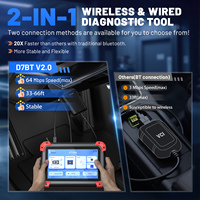 Nuovo Aggiornamento 2026 XTOOL D7 BT 36+Reset Wifi Wireless Strumento Diagnostico per Tutti i Sistemi, Codifica ECU, Programmazione Chiavi, Scanner OBD2 con FCA
