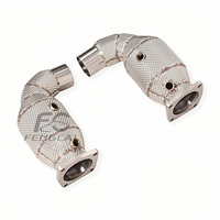 Collecteur d'échappement haute performance 200 cellules pour Porsche 911 997.2 Turbo 3.8T en acier inoxydable 304 avec isolation, pour une amélioration de puissance, 100% compatible