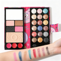 Palette de fards à paupières minéraux scintillants 18 couleurs, longue tenue, pressée, 30g, pour la scène
