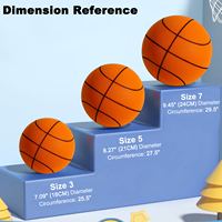 Balle en mousse rebondissante silencieuse de basket-ball d'entraînement en salle avec logo personnalisé pour enfants pour le jeu