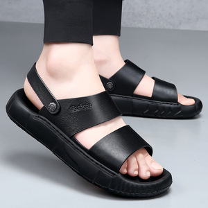 Sandalias de Cuero de Primera Calidad para Hombre: Sandalias de Verano Casuales para Playa, Antideslizantes, para Exteriores, Verano 2026 - Product Image 5