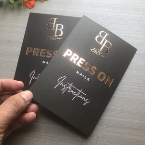 Giấy In Ấn Thiết Kế Miễn Phí Tùy Chỉnh Trên Thẻ Hướng Dẫn Làm Móng Giấy Vàng Hồng Kinh Doanh Nhỏ Cảm Ơn Bạn Đã Đặt Hàng Thẻ - Product Image 4