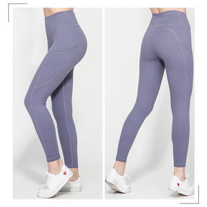 Leggings de Yoga en Stock, Pantalones de Yoga de Compresión Personalizados, Leggings Deportivos para Mujer <span class=keywords><strong>con</strong></span> Múltiples Bolsillos - Product Image 4