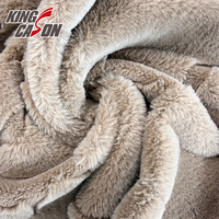 Kingcason Fabricant Grossiste Tissu en fausse fourrure de lapin jacquard à motif irrégulier 100% polyester pour tapis et tentures murales