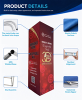 Support d'affichage de tour en tissu tendu en acrylique écologique pliable portable personnalisé