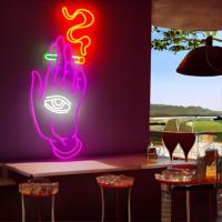 Enseigne néon LED publicitaire personnalisée, entièrement imprimée UV, étanche, alimentée par USB, pour la décoration de boutiques de tabac et de zones fumeurs