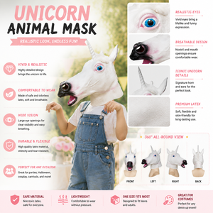 Maschera in Lattice a Forma di Animale per Bambini: Cavallo, Gallo, Scimmia, Maiale, Leopardo, Pesce - Accessori per <span class=keywords><strong>Halloween</strong></span> e Festa dei Bambini - Product Image 3